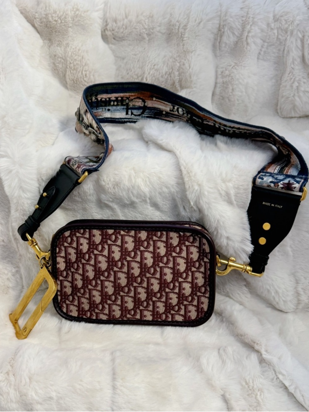 Dior Oblique Diorquake Clutch Shoulder Bag